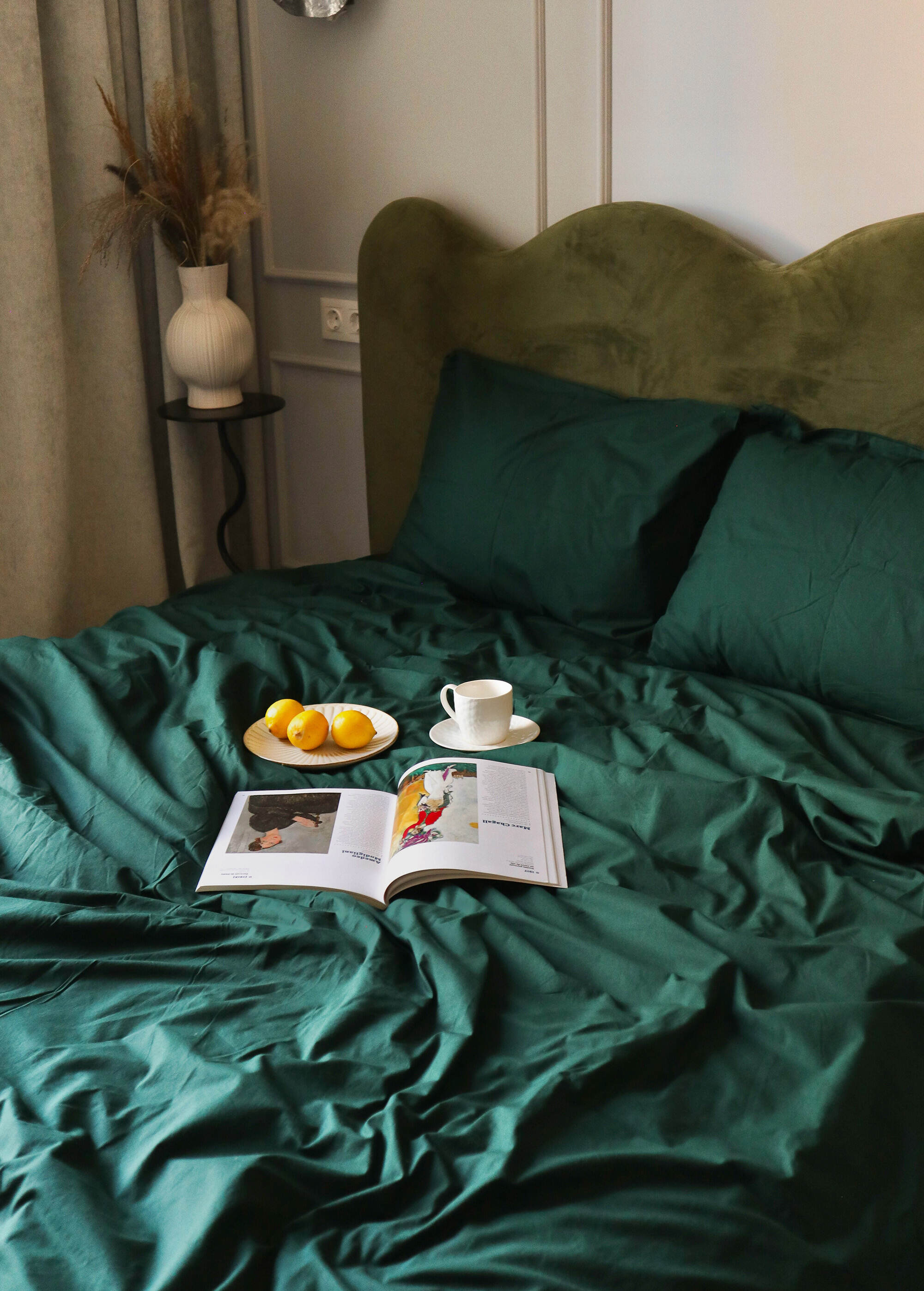 Stonewashed Cotton Green Duvet Set