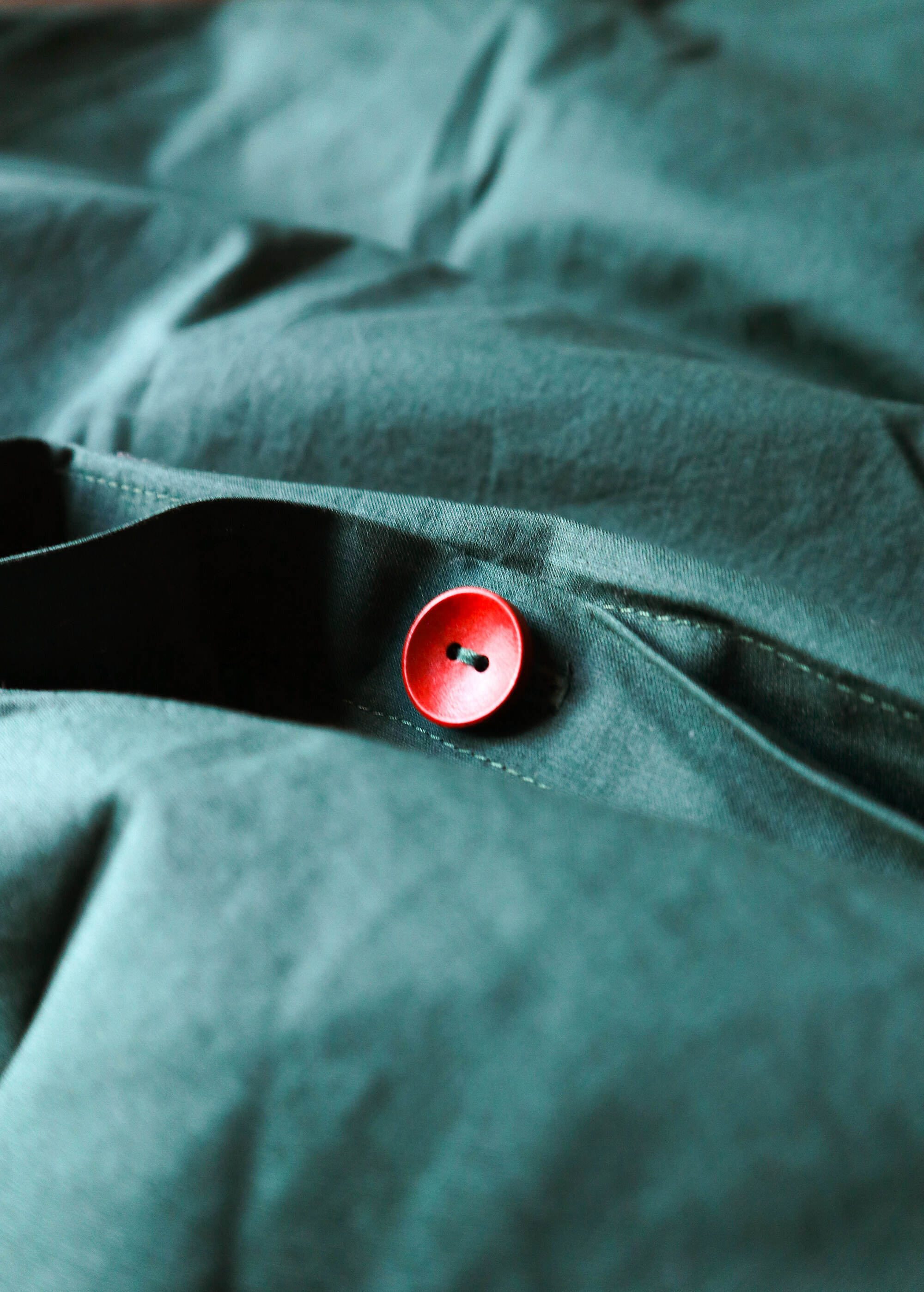Stonewashed Cotton Green Duvet Set