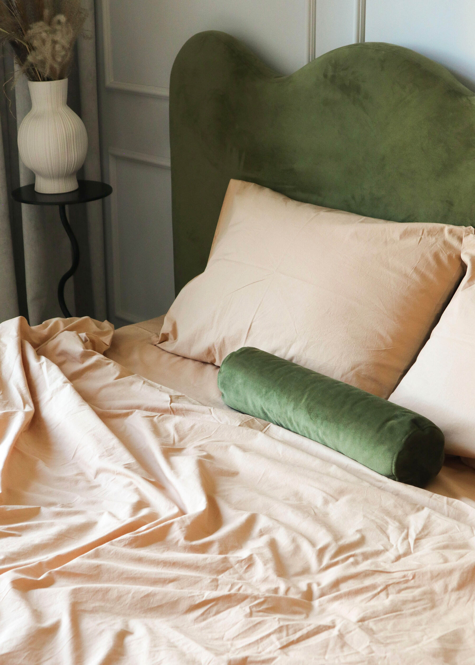 Stonewashed Cotton Duvet Set in Beige