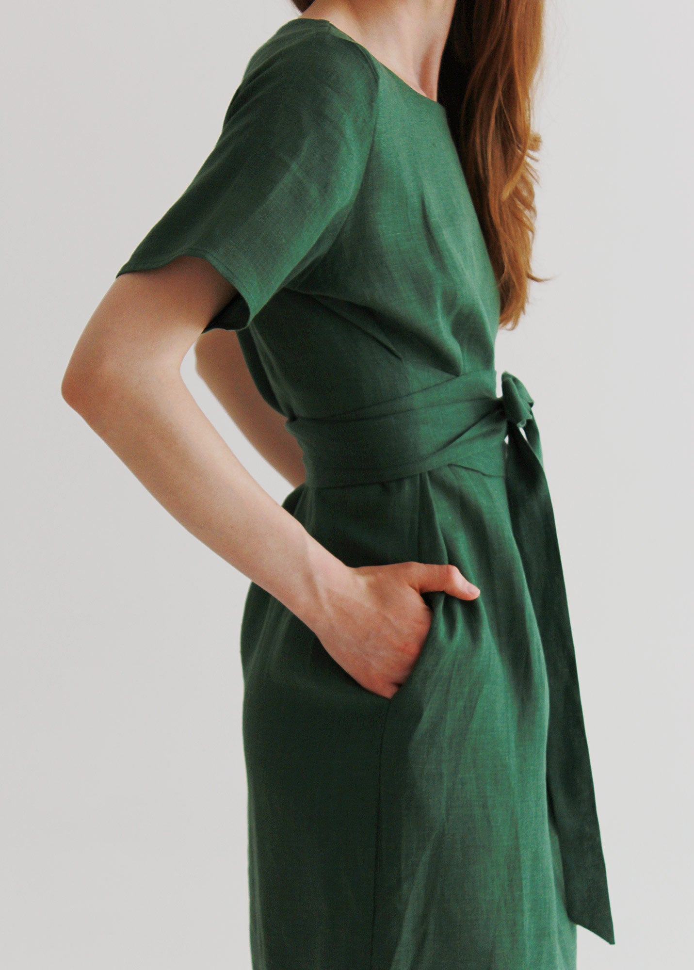 "Adelia" Green Long Dress