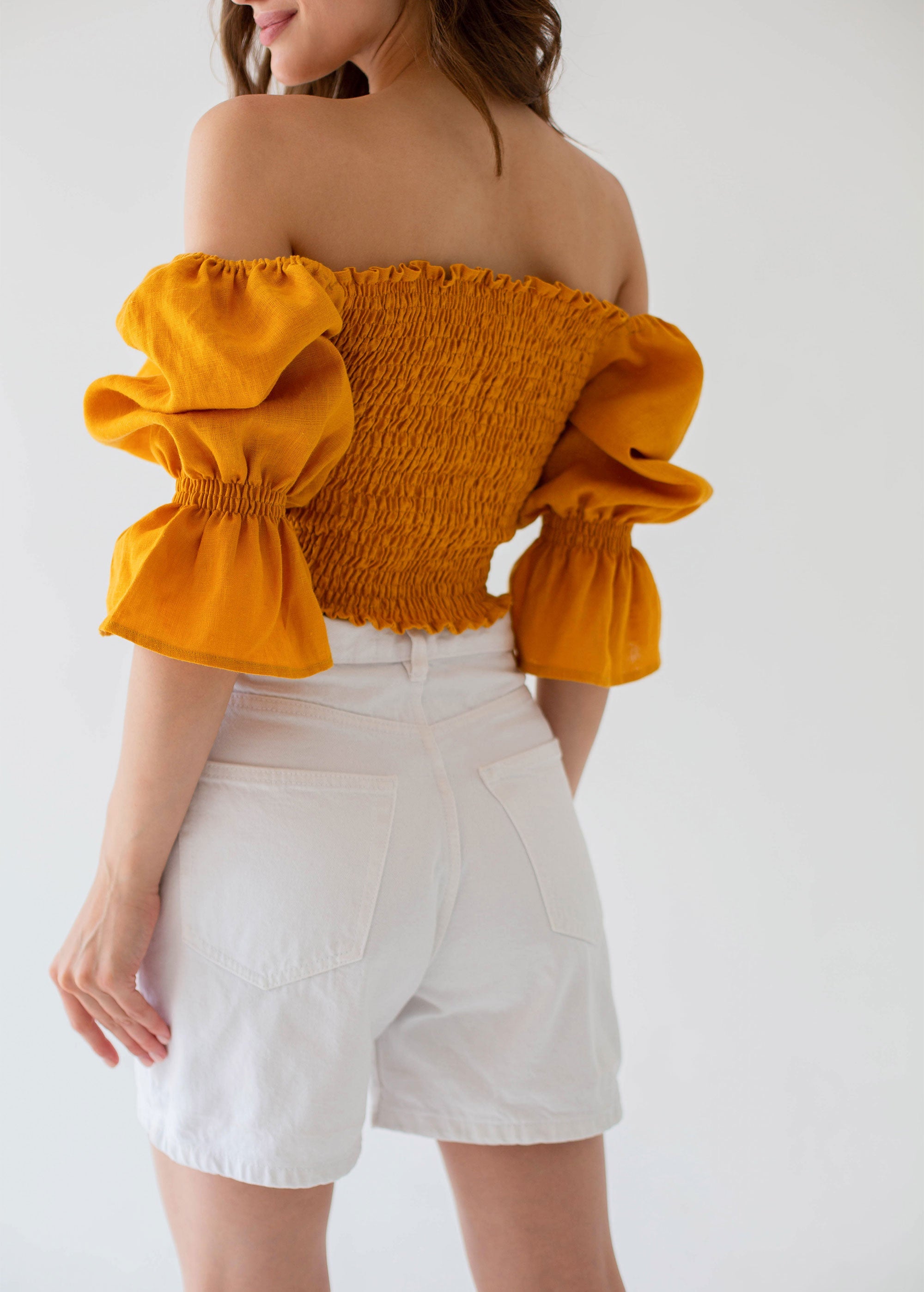 "Camila" Mustard Yellow Top