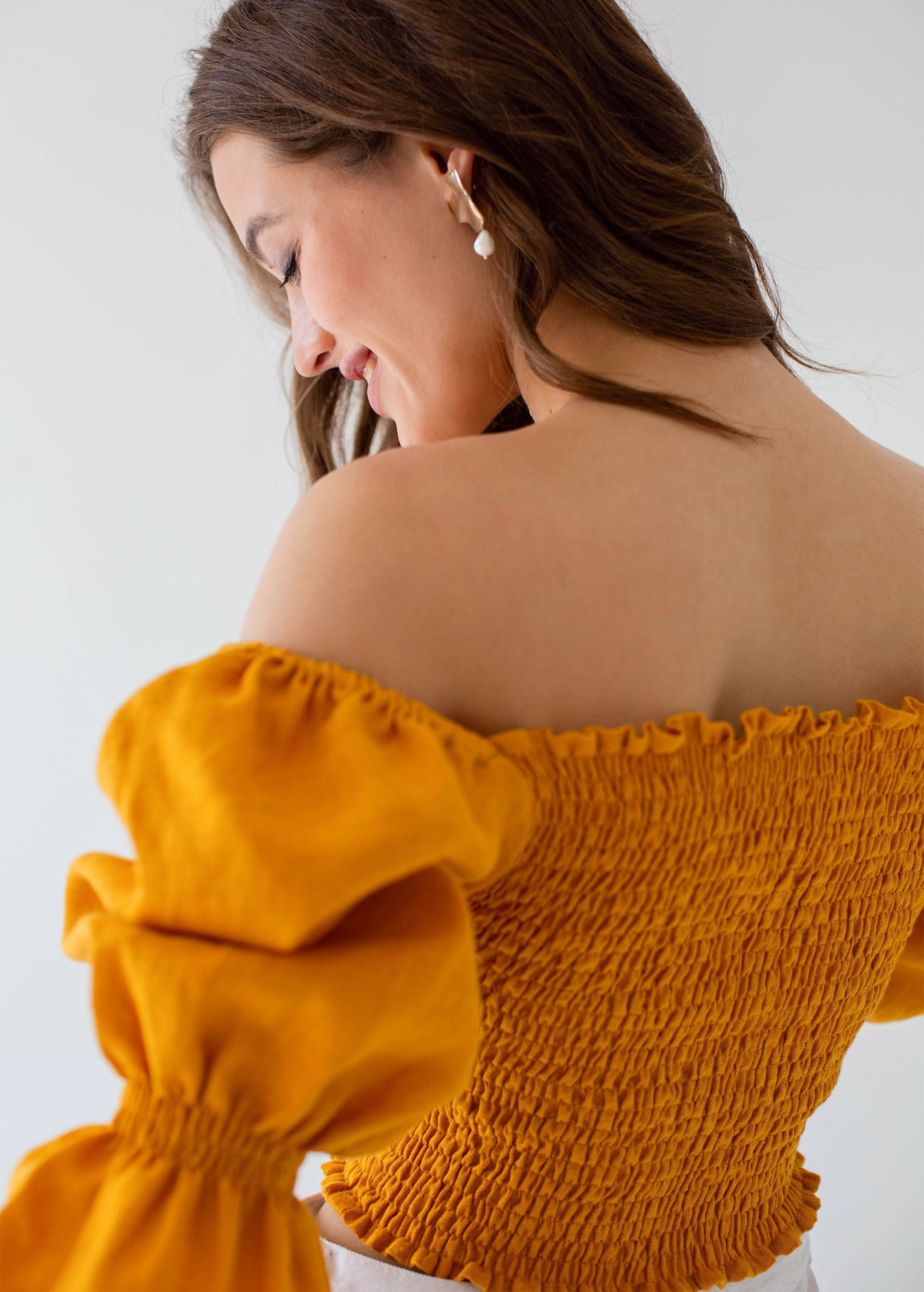 "Camila" Mustard Yellow Top