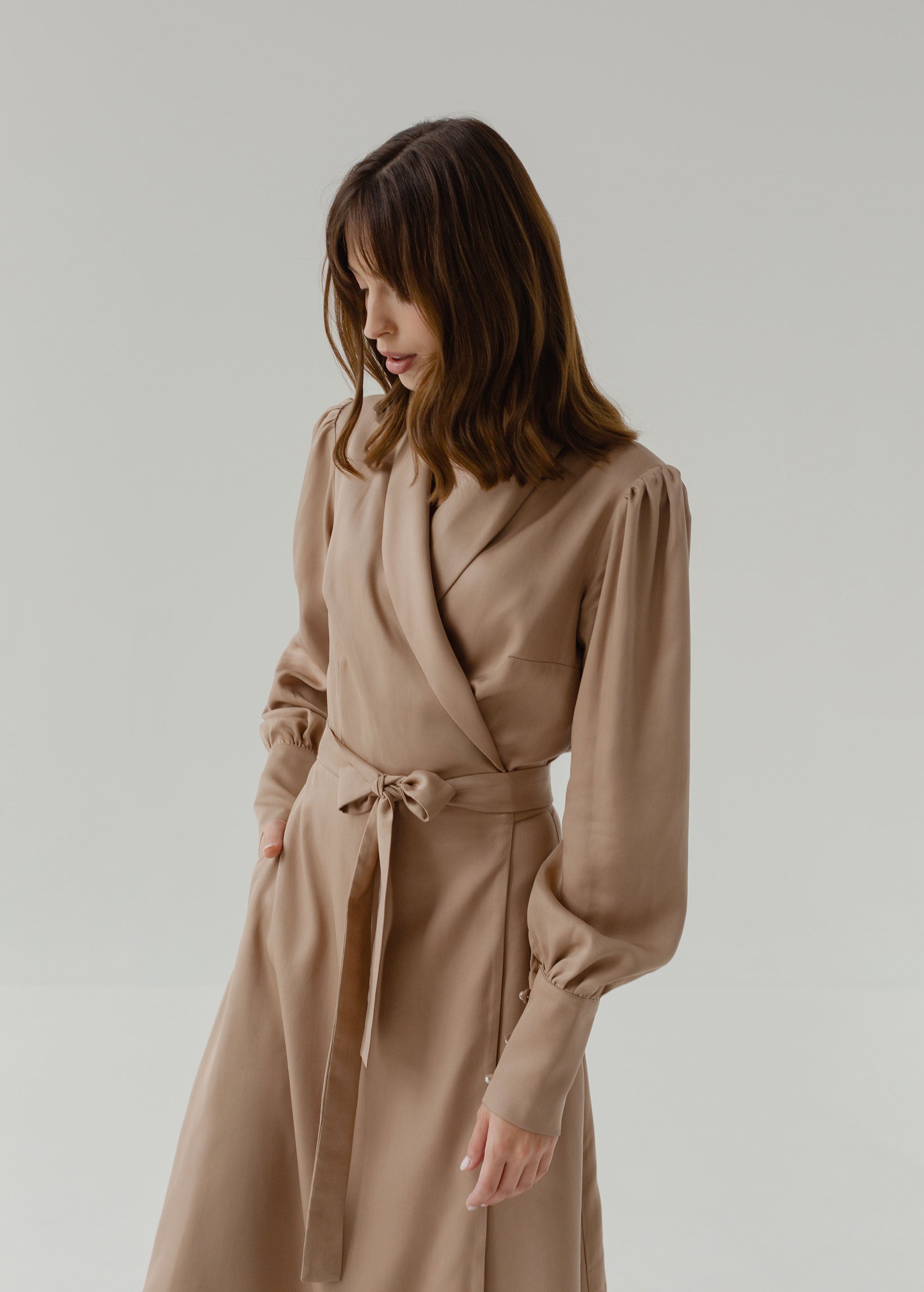 "Julie" Sand Midi Dress