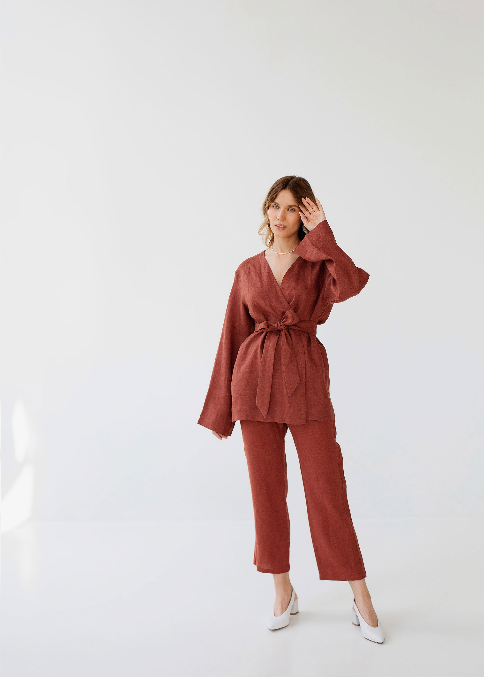 Burnt Orange Linen Set