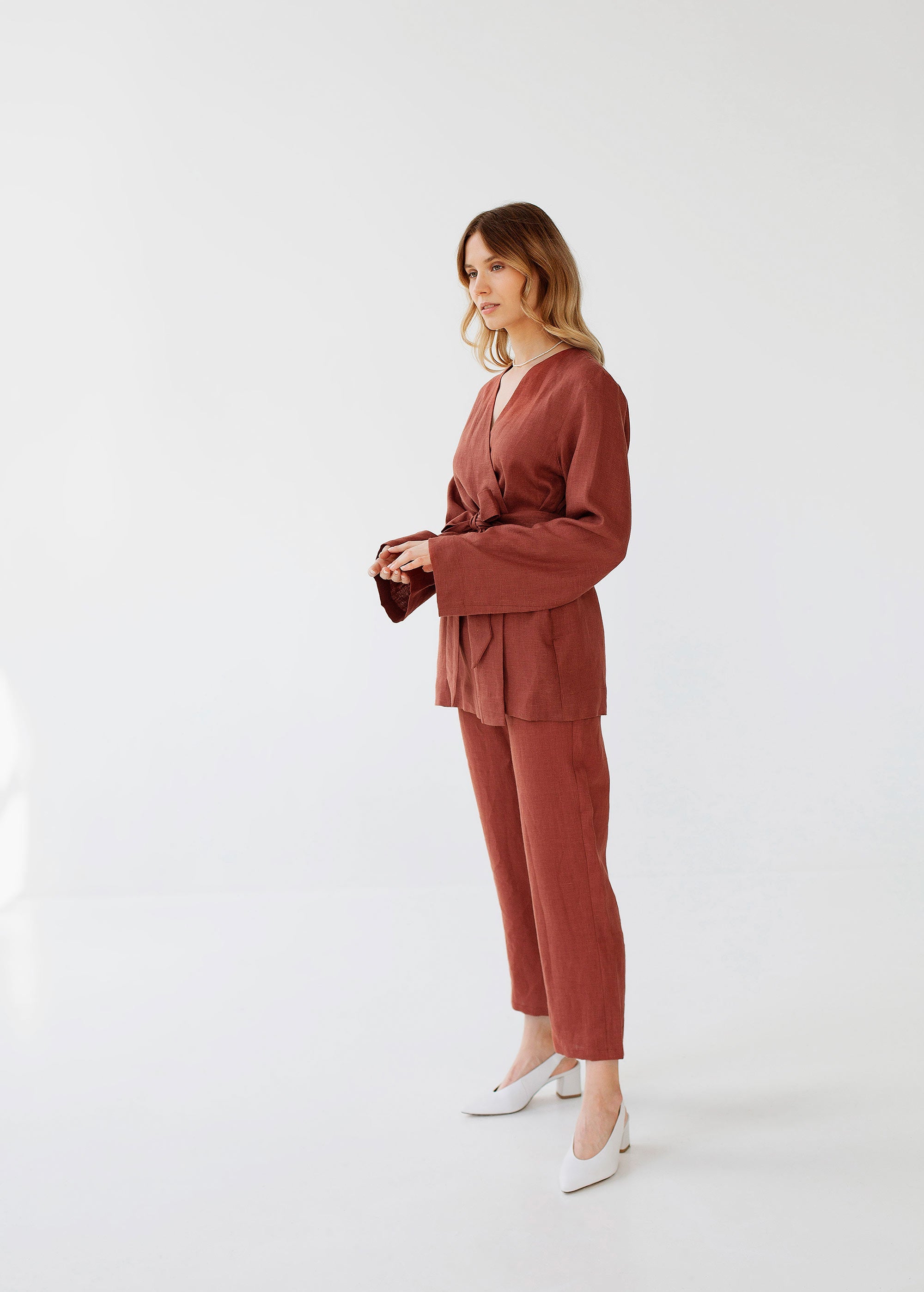 Burnt Orange Linen Set