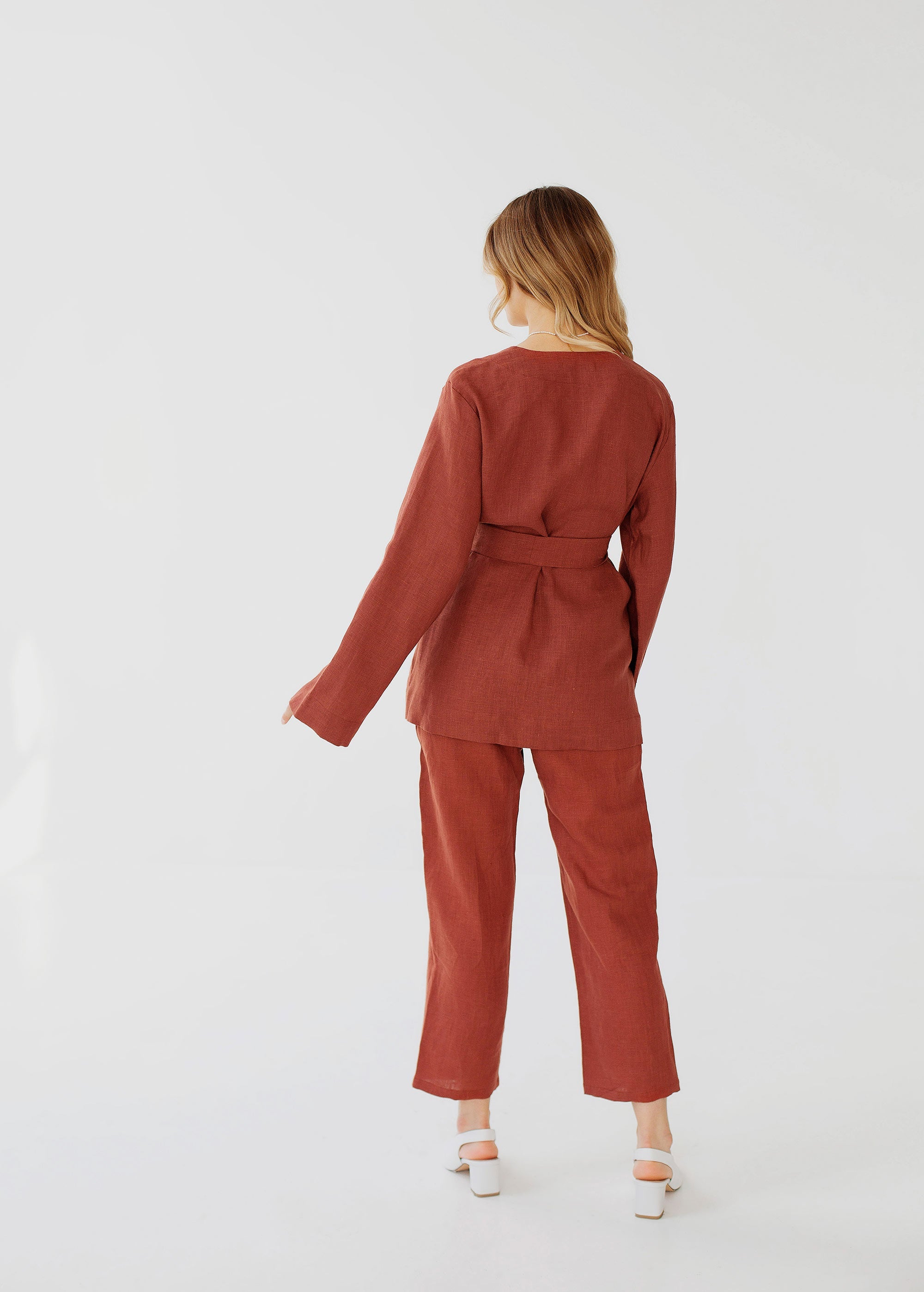 Burnt Orange Linen Set