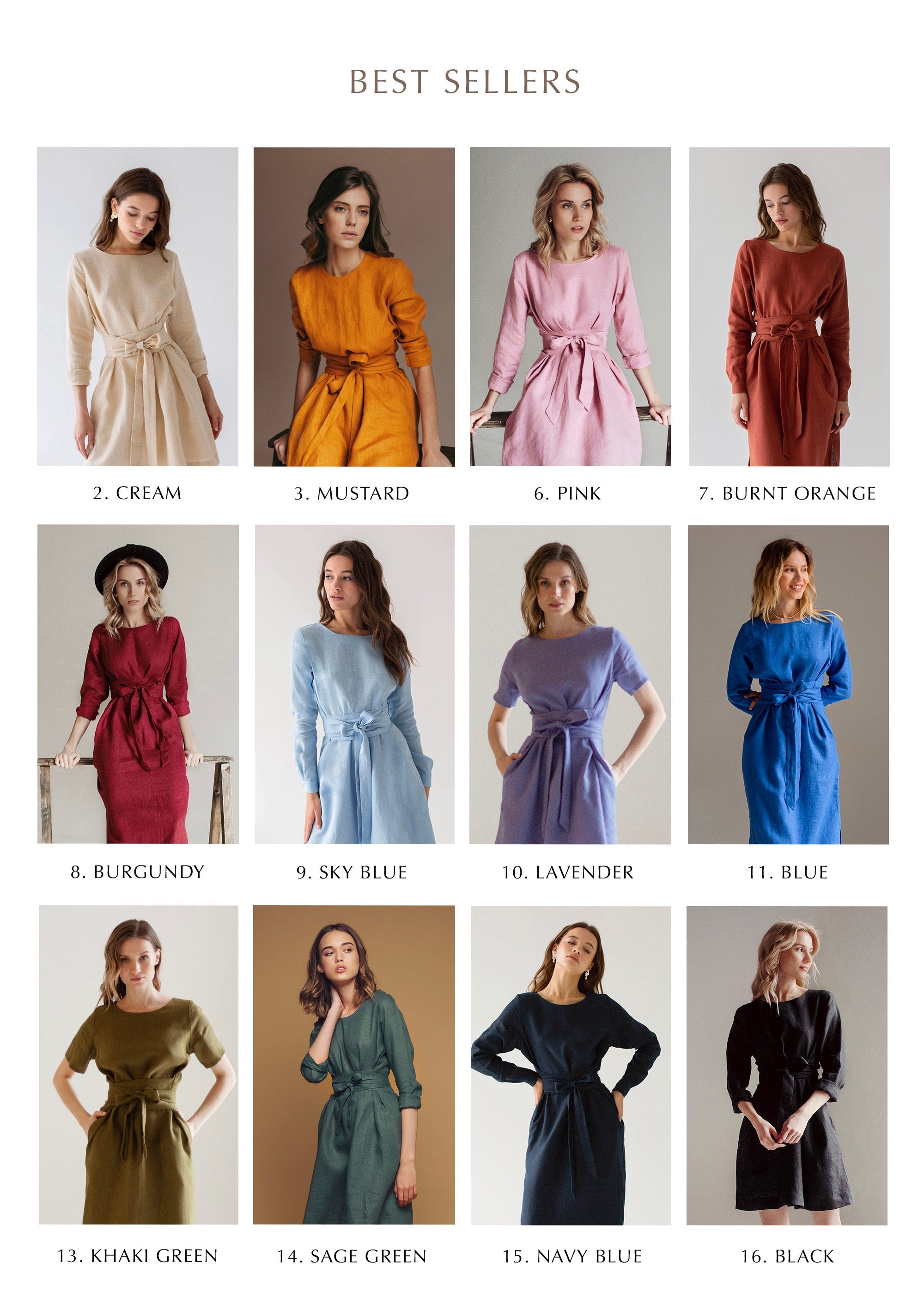 "Audrey" Black Linen Dress