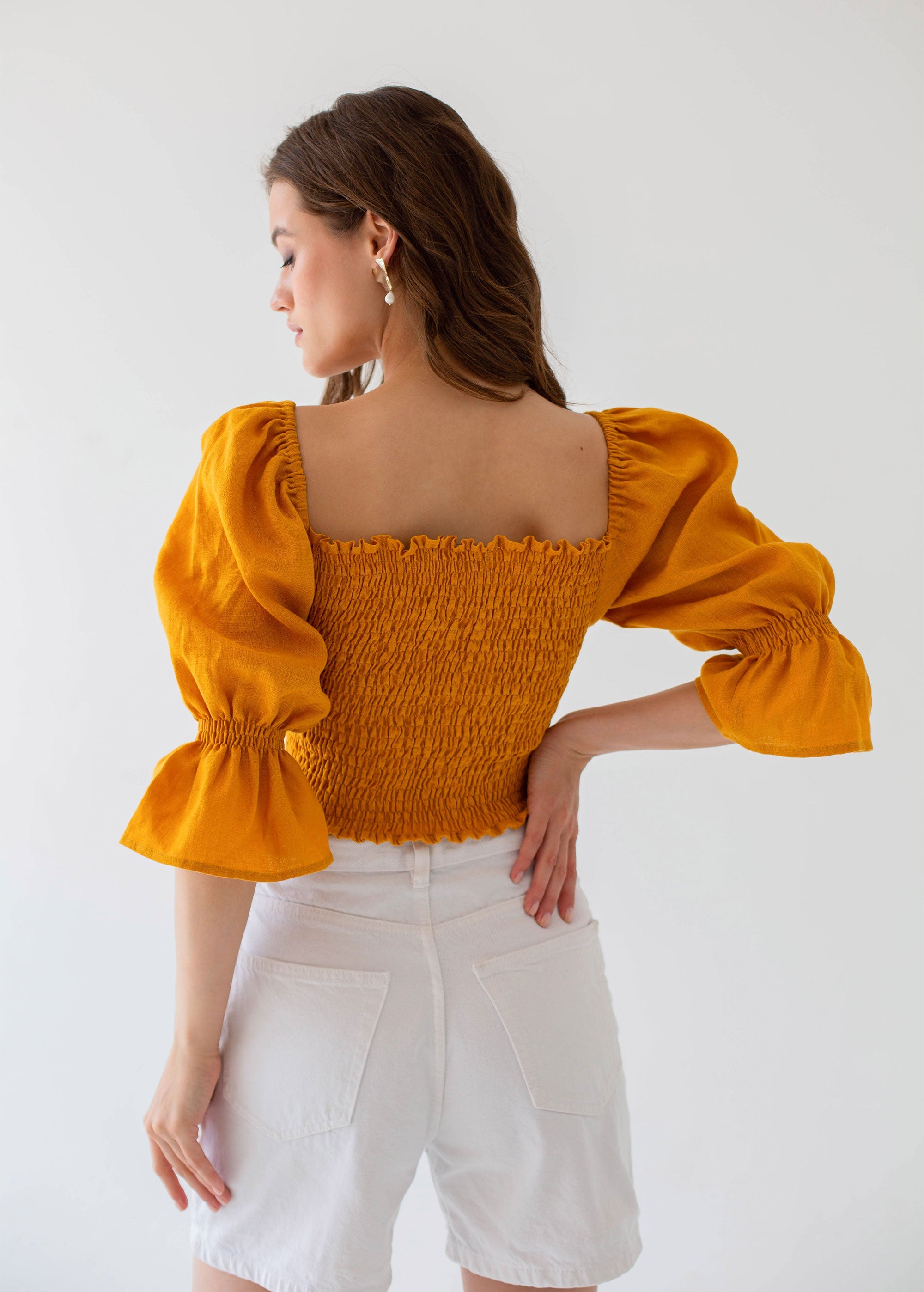 "Camila" Mustard Yellow Top