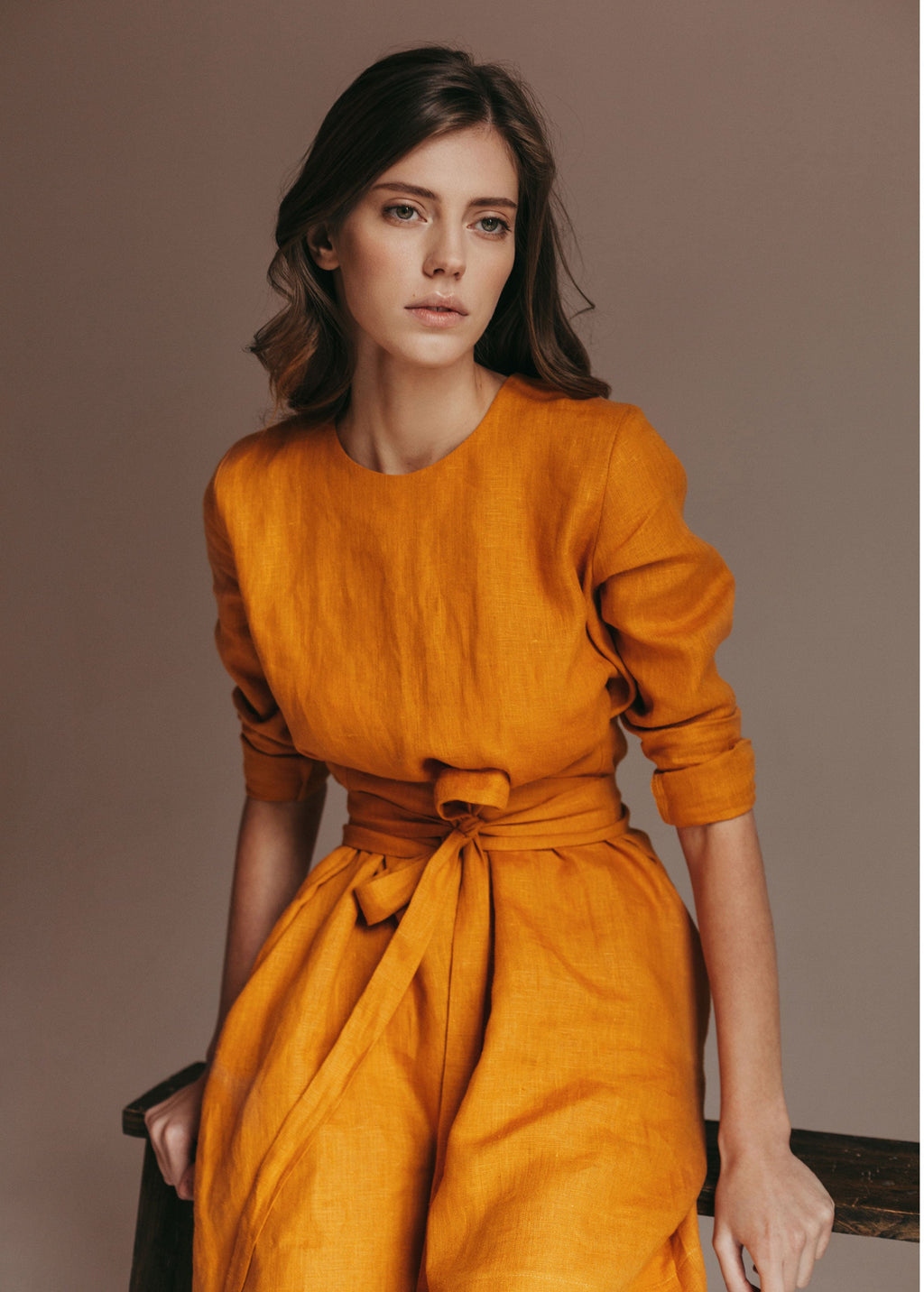 Short yellow dress, mustard bridesmaid dress | Nich Linen Short yellow dress, mustard bridesmaid dress | Nich Linen