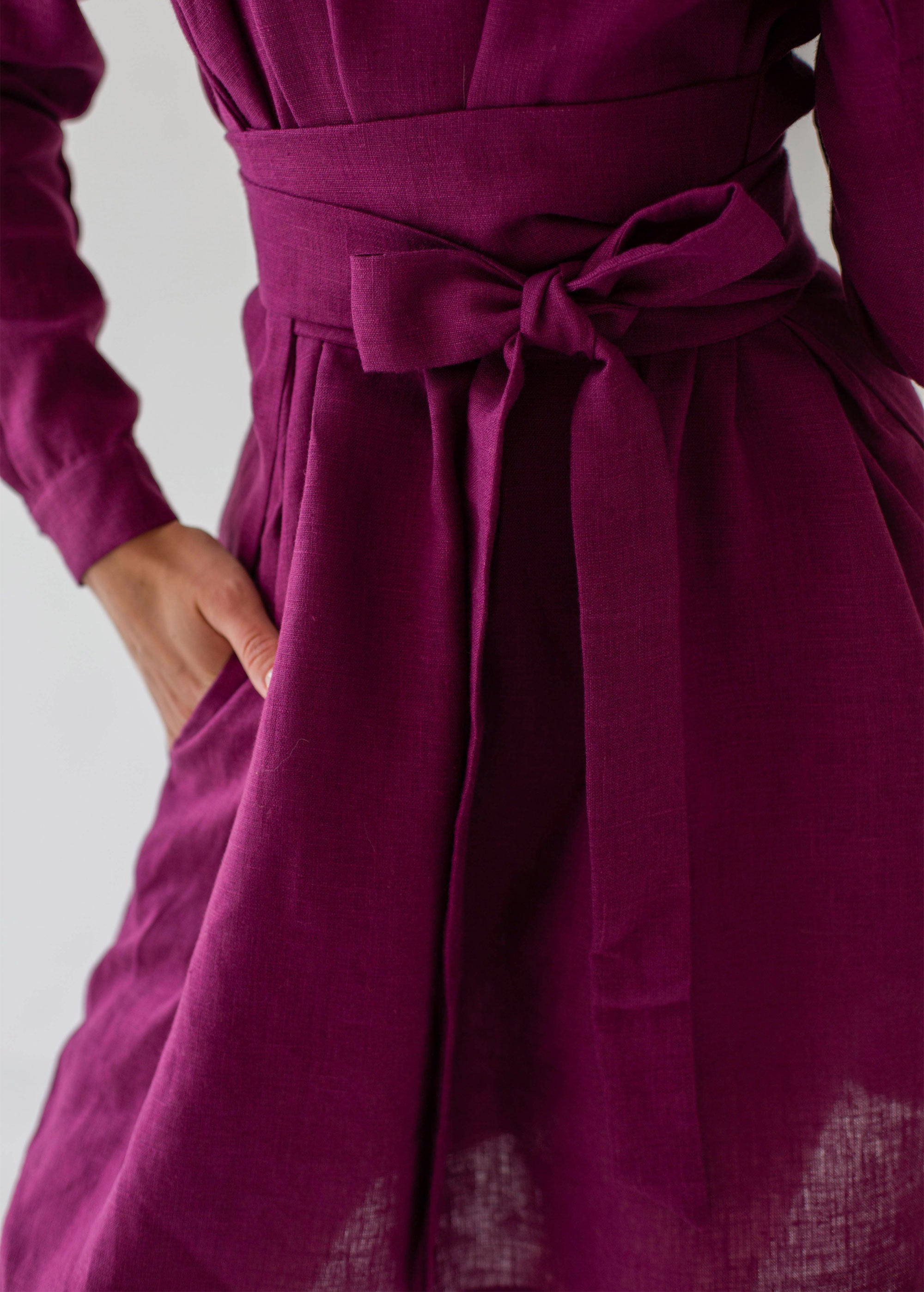 "Audrey"  Eggplant Midi Dress